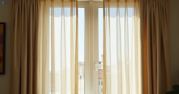 Dull dusty drapes in newcomb-vic before professional cleaning